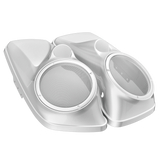 8" / 8.8" Speaker Lids for Harley-Davidson Saddlebags (2014-2023) Barracuda Silver