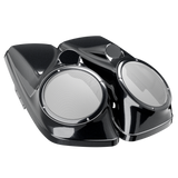 8" / 8.8" Speaker Lids for Harley-Davidson Saddlebags (2014-2023) Black Quartz