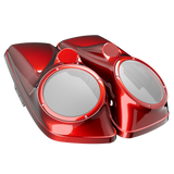 8" / 8.8" Speaker Lids for Harley-Davidson Saddlebags (2014-2023) Ember Red Sunglo