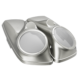 8" / 8.8" Speaker Lids for Harley-Davidson Saddlebags (2014-2023) Industrial Gray Denim