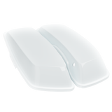 Standard Lids for Harley-Davidson Saddlebags (2014-2023) Stone Washed White Pearl