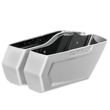 REBEL CHOPPED SADDLEBAG BOTTOMS Billet Silver