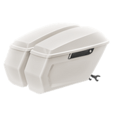 Rebel Detachable Chopped Saddlebags White Sand Pearl